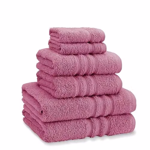 Catherine Lansfield 6 Piece Zero Twist Cotton Towel Bale Set in Raspberry