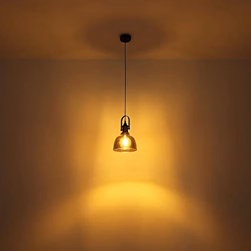 Globo Lighting Brass and Glass Suspended Pendant Light for Dining Rooms, Height: 120 cm – 3