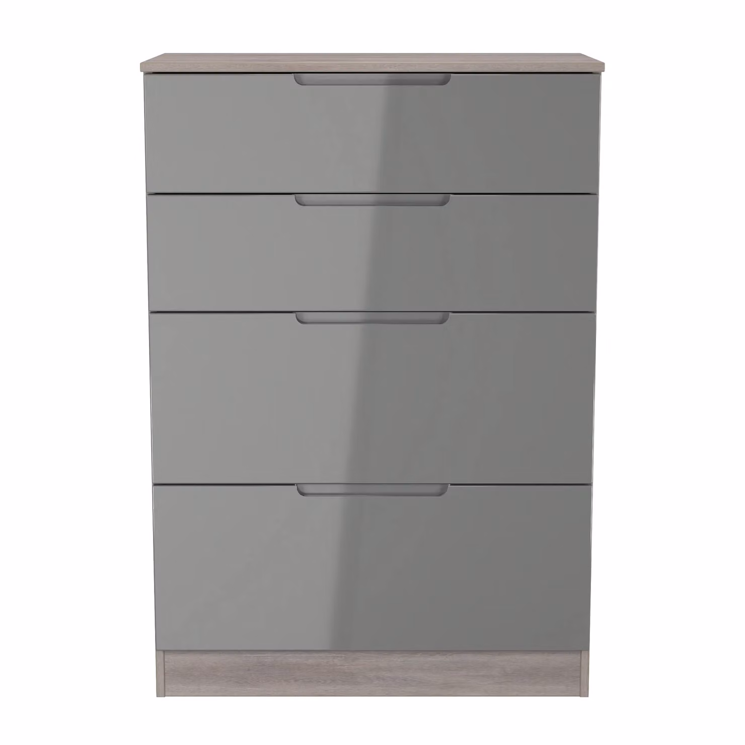 2 U Lucca Ready Assembled 4 Drawer Deep Chest in Grey – 2