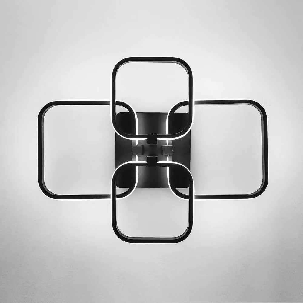 Goeco LED Square Ceiling Light, 60 W, 6500K Cool White, Black – 4