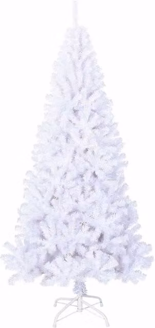 Berkfield Home Beautiful Artificial Christmas Tree with Thick Branches, White, Height: 180 cm