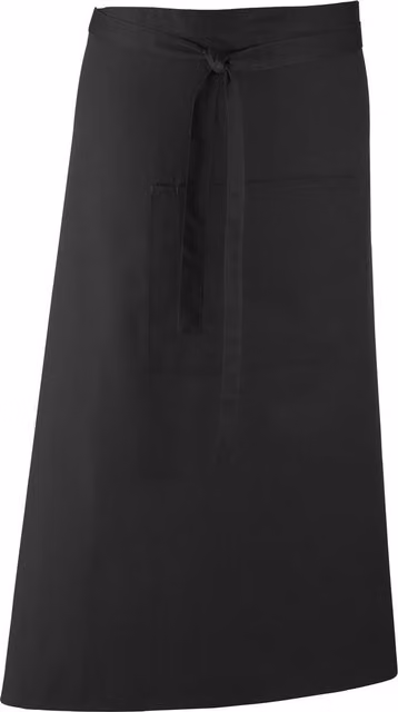 Premier Colours Black Poly-Cotton Long Continental Style Bar Apron Workwear, Pack of 2 – 1