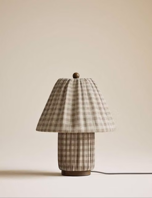 M&S Classic Fabric Table Lamp in Beige and Brown