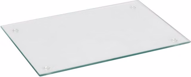 Harbour Housewares Rectangular Glass Chopping Board, Clear, W: 40 cm, D: 30 cm