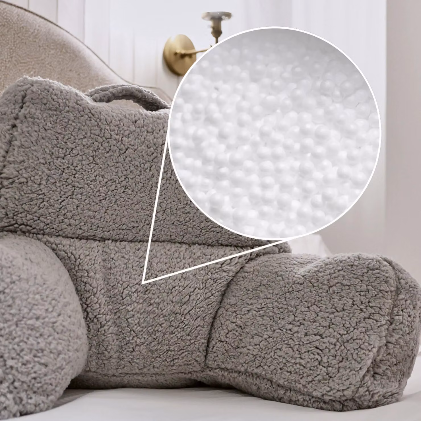 icon Kingston Faux Fur Bean Bag and Cuddle Cushion Set in Grey – 4