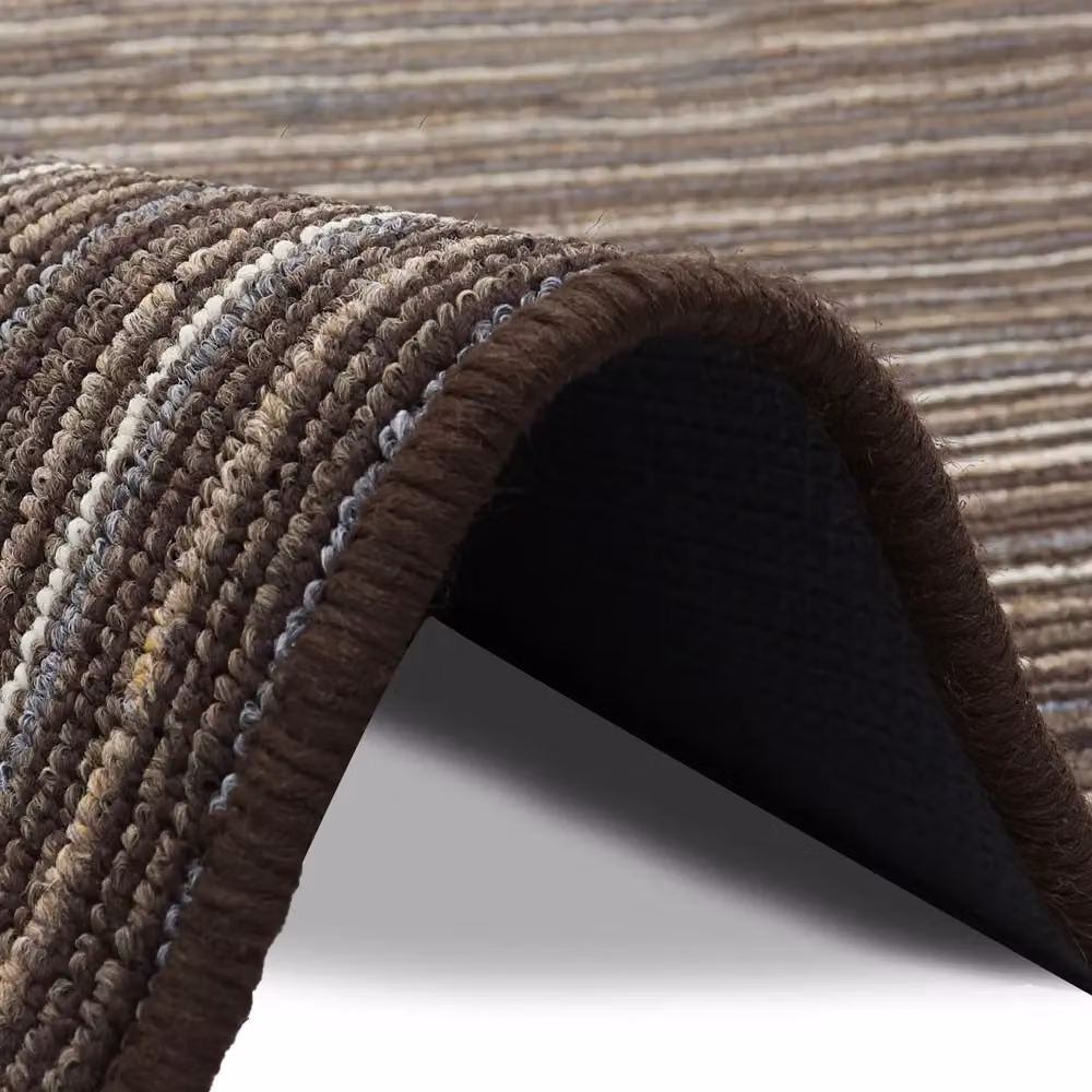 JVL Arona Striped Machine Washable Latex Backed Doormat, Brown, W: 40 cm, D: 60 cm – 4