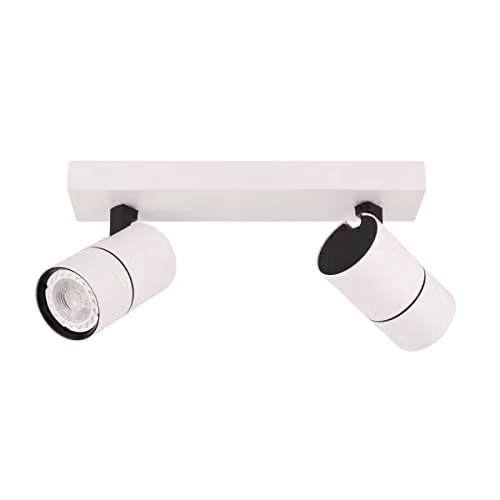 Netlighting Laconi Modern 2 Light Twin Ceiling Spotlight GU10 in White