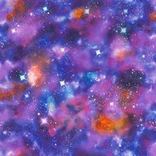 Rasch Nebula Abstract Wallpaper in Purple, Orange, Blue and White, Washable Paper Roll – 1