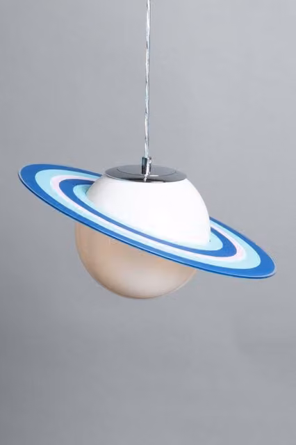 BHS Lighting Glow Saturn Blue Pendant Ceiling Light