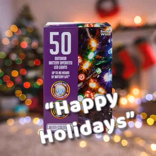 VFM e-Store Multicolour Christmas String Lights with 50 RGB Bulbs – 5