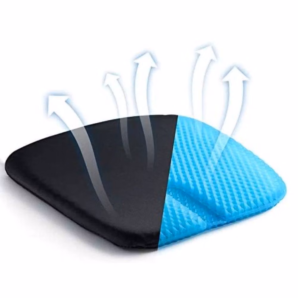 FLAVORA Pressure Relief Gel Seat Cushion in Black, W: 100 cm x L: 190 cm – 3