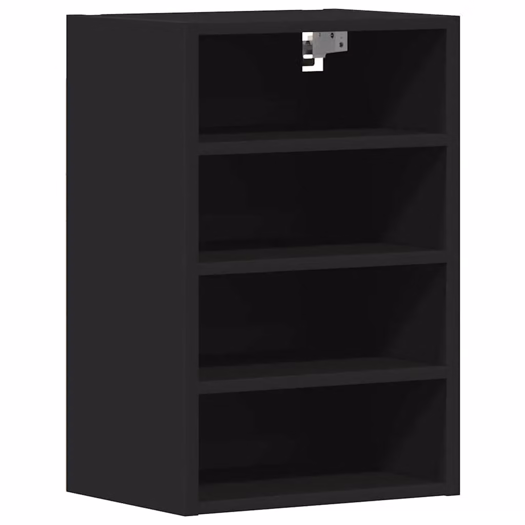 Berkfield Home Black Wall Mounted Kitchen Cabinet with Hinged Doors and Internal Shelves W/D/H: 40 x 29.5 x 60 cm – 2