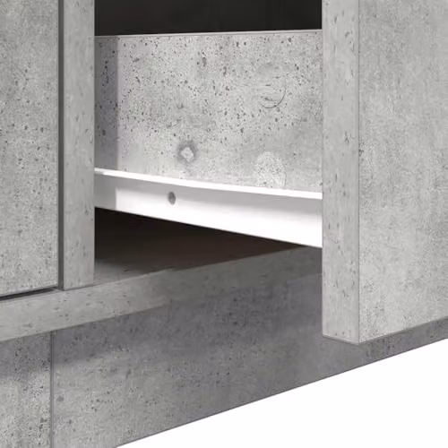 vidaXL Modern TV Cabinet with LED Lights in Concrete Grey, W/D/H: 193.5 x 41 x 50 cm – 4