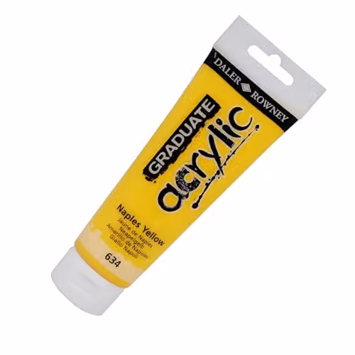 Daler-Rowney Graduate Acrylic Paint Naples Yellow, 120 ml