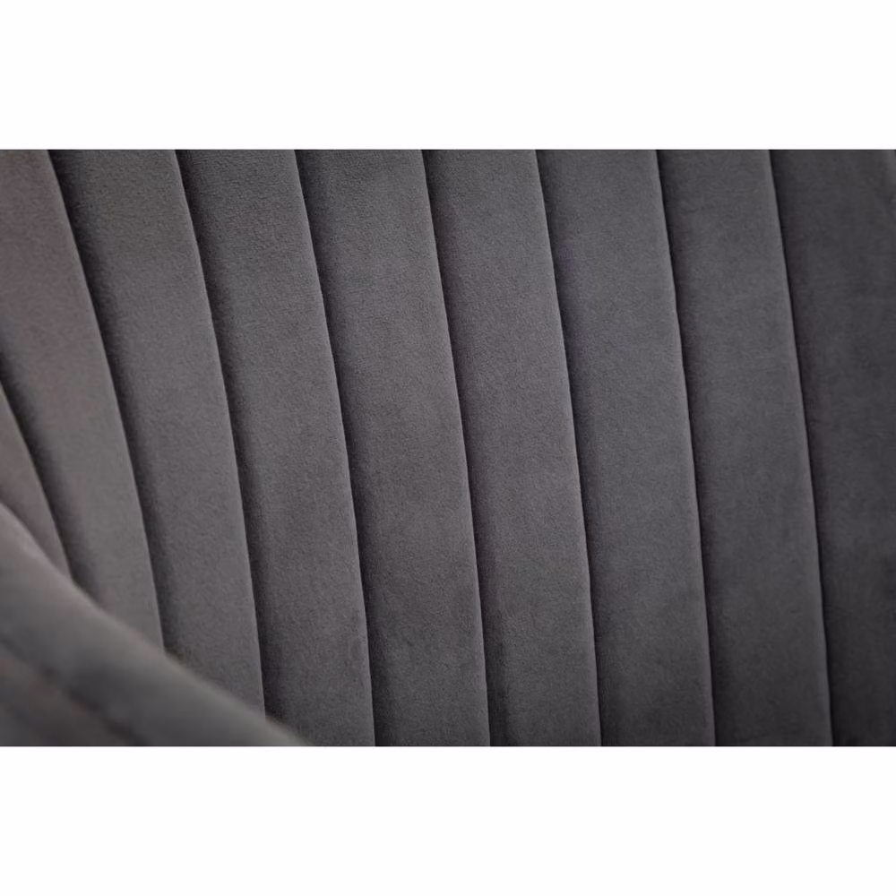 Cheshire Ardmore Executive Velvet Swivel Office Chair in Grey and Black – 4