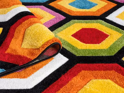 Ultimate Rug Collection Spectra Carved Geometric Pattern Modern Multicolour Machine Woven Area Rug, W: 160 cm, D: 230 cm – 9