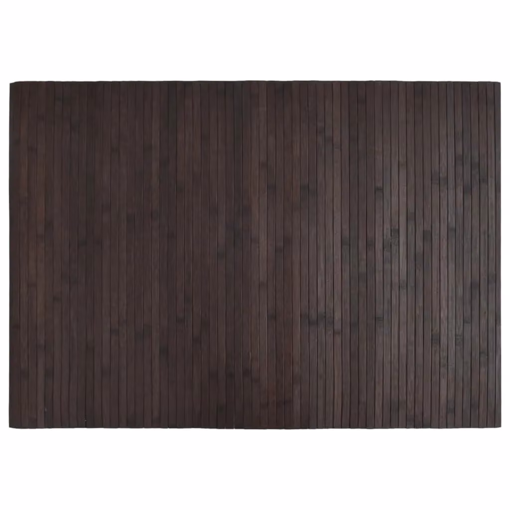 Berkfield Home Rectangular Bamboo Rug in Dark Brown, W: 100 cm, D: 70 cm – 2