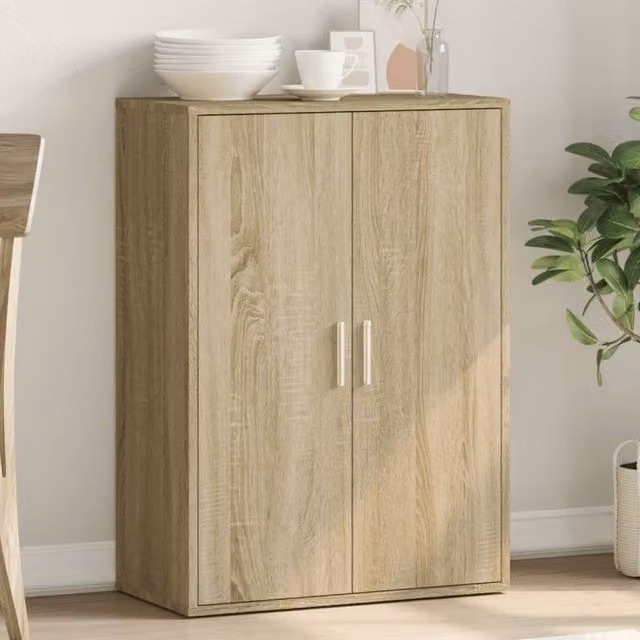 Berkfield Home Sonoma Oak Sideboard in Brown, W/D/H: 60 x 31 x 84 cm – 1
