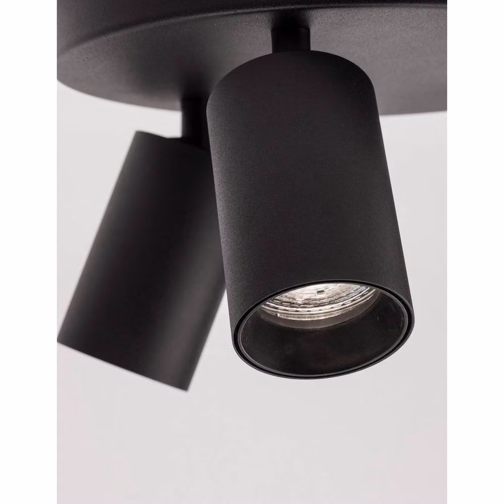 Nova Luce Tod Ceiling Spotlight Cluster in Black, Adjustable and Dimmable Aluminium Design for GU10 Bulbs – 4