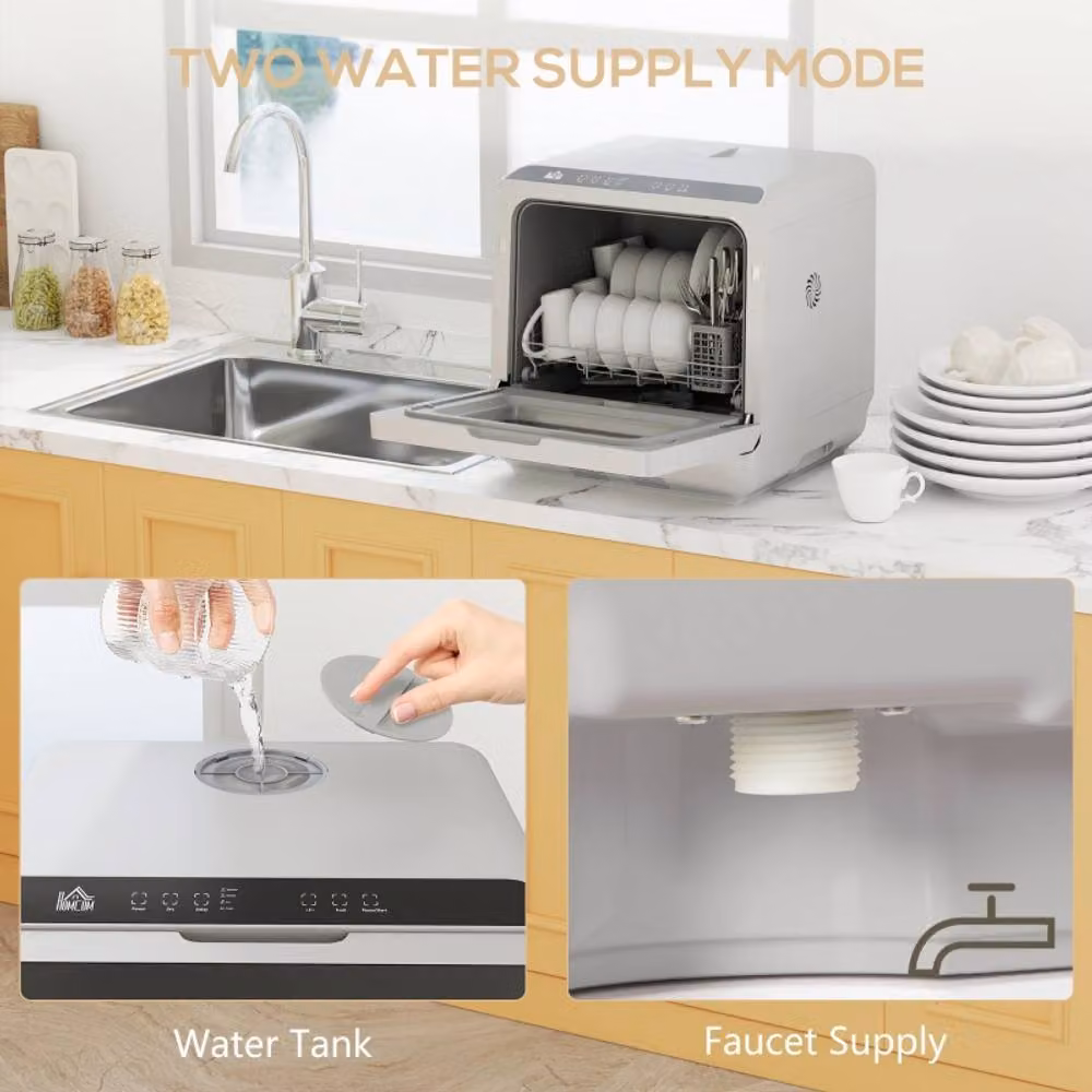 Rolipo Silver Countertop Dishwasher with 4 Place Settings – 3
