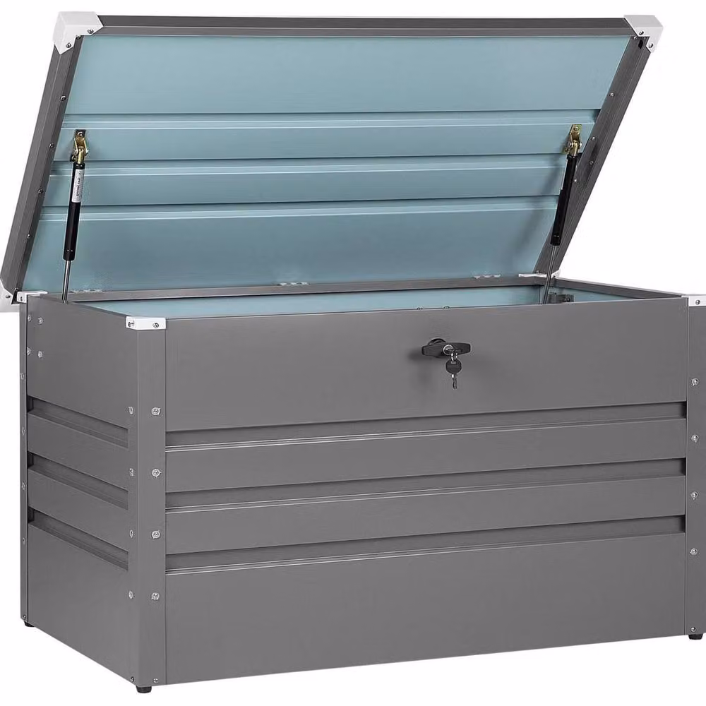 Wyld and Coco Industrial Garden Storage Box in Grey Galvanised Steel, 300 L – 2