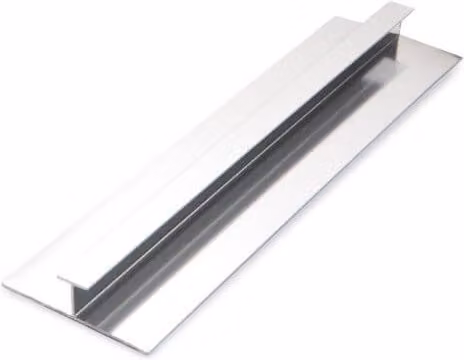 Guardian Aluminium H Trim Internal Cladding in Silver for 10mm Bathroom, Shower, Kitchen and Ceiling Panels, 2400mm
