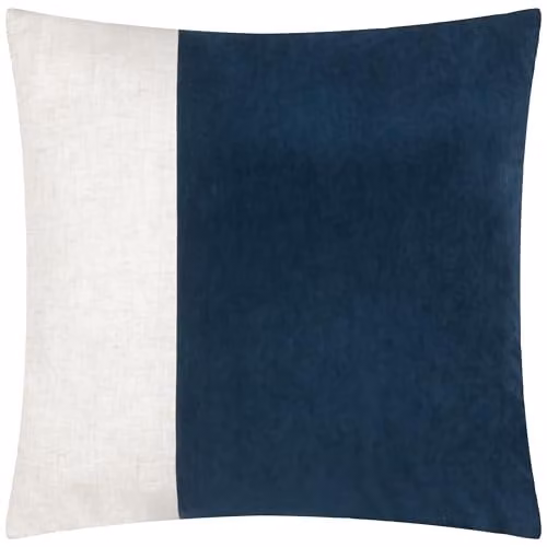 Yard Blue Velvet Square Cushion, W/D/H: 50 x 50 x 50 cm