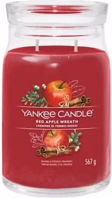 Yankee Candle Signature Red Apple Wreath Large Jar, 567g, Red