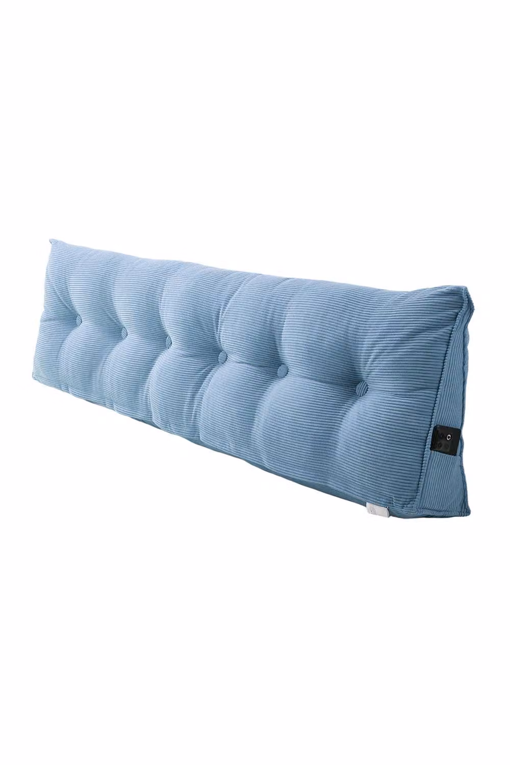Living and Home Blue Corduroy Wedge Headboard Pillow with Removable Cover, Large – 3
