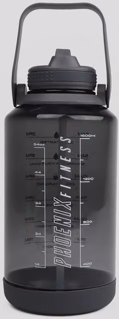 Phoenix Fitness Motivational Water Bottle in Grey