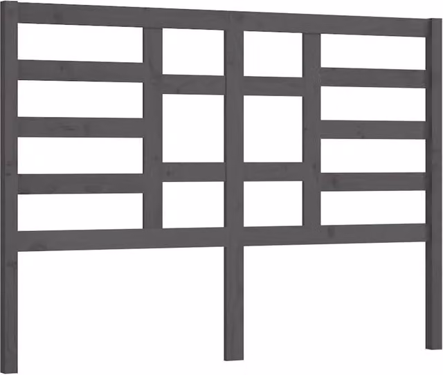 Berkfield Home Grey Rustic Solid Pine Wood Bed Headboard W/D/H: 146 x 4 x 104 cm – 1