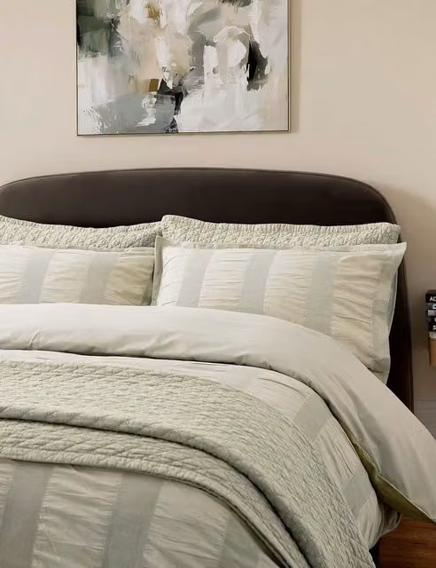 Bedeck of Belfast 2 Pack Pure Cotton Stonewashed Pillowcases in Light Green