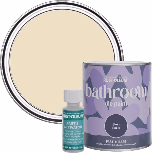 Rust-Oleum Bathroom Tile Paint in Gloss Finish, Featherstone Beige, 0.75 l
