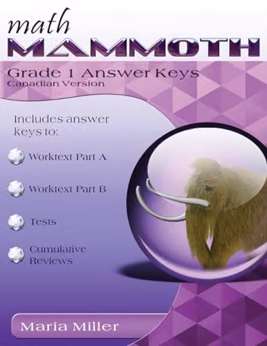 Math Mammoth Grade 1 Answer Keys Canadian Version Purple Paper
