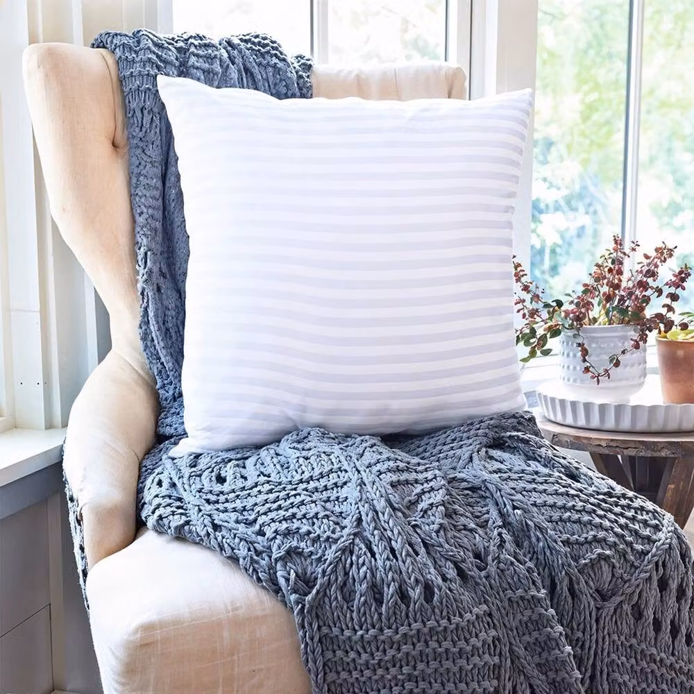 SPETLEK White Square Polyester Cushion Inserts, W/D/H: 40 x 40 x 40 cm – 2