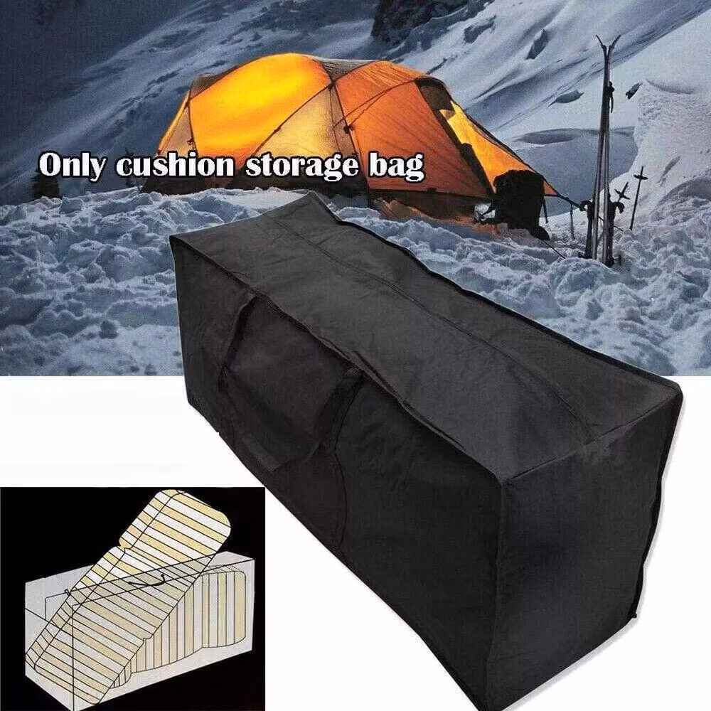 SPETLEK Waterproof Furniture Cushion Storage Bag, Black, W: 116 cm, D: 47 cm, H: 51 cm – 4