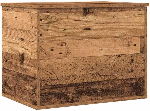 Berkfield Home Storage Box with Lid in Old Wood Brown, W/D/H: 60 x 42 x 46 cm – 1