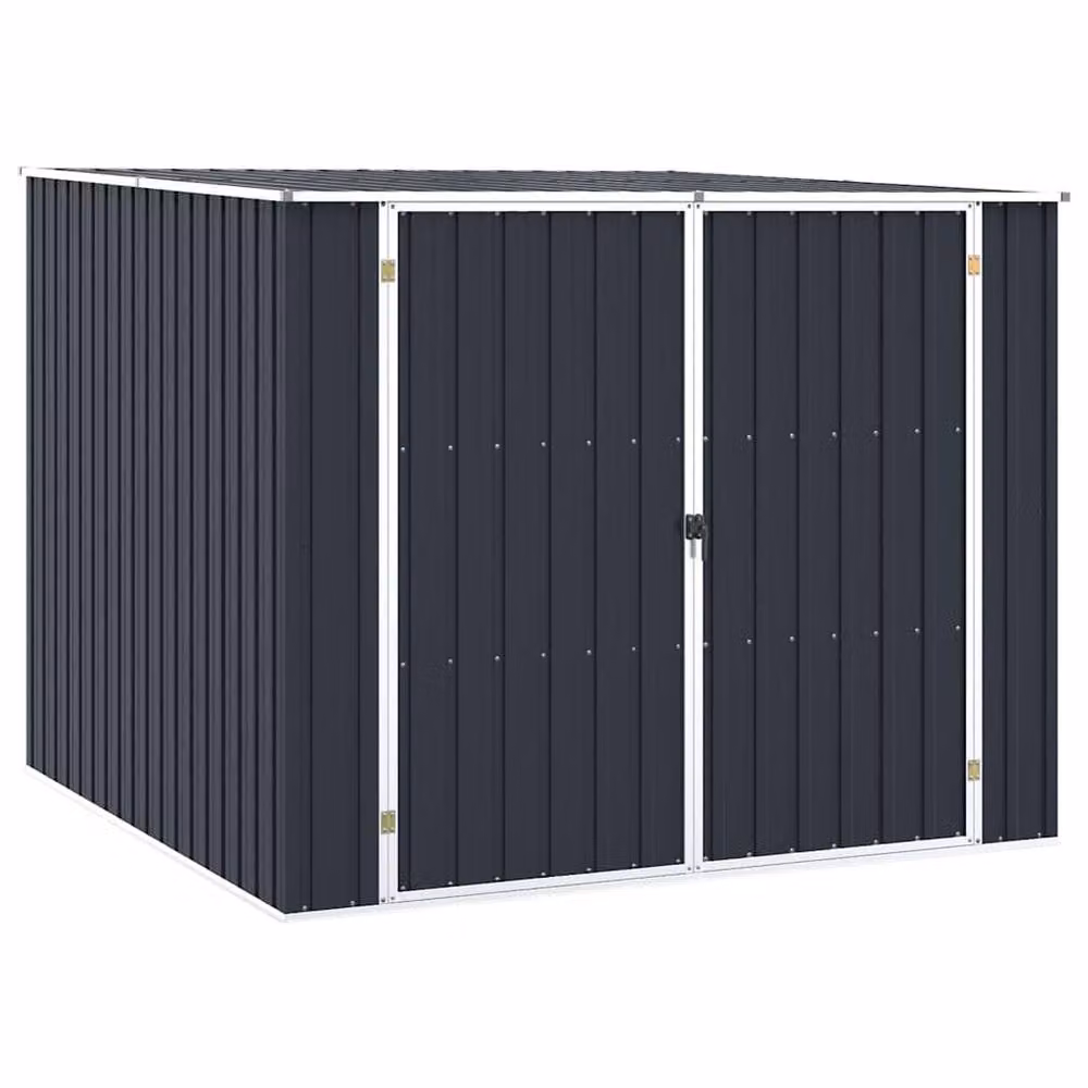 Berkfield Home Garden Shed in Anthracite Grey Galvanised Steel, W/D/H: 195 x 198 x 159 cm – 3