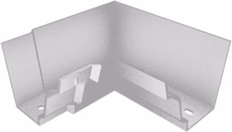 ARP Cast Aluminium No46 Ogee Gutter Internal Angle, 90 Degree, 125mm, Silver