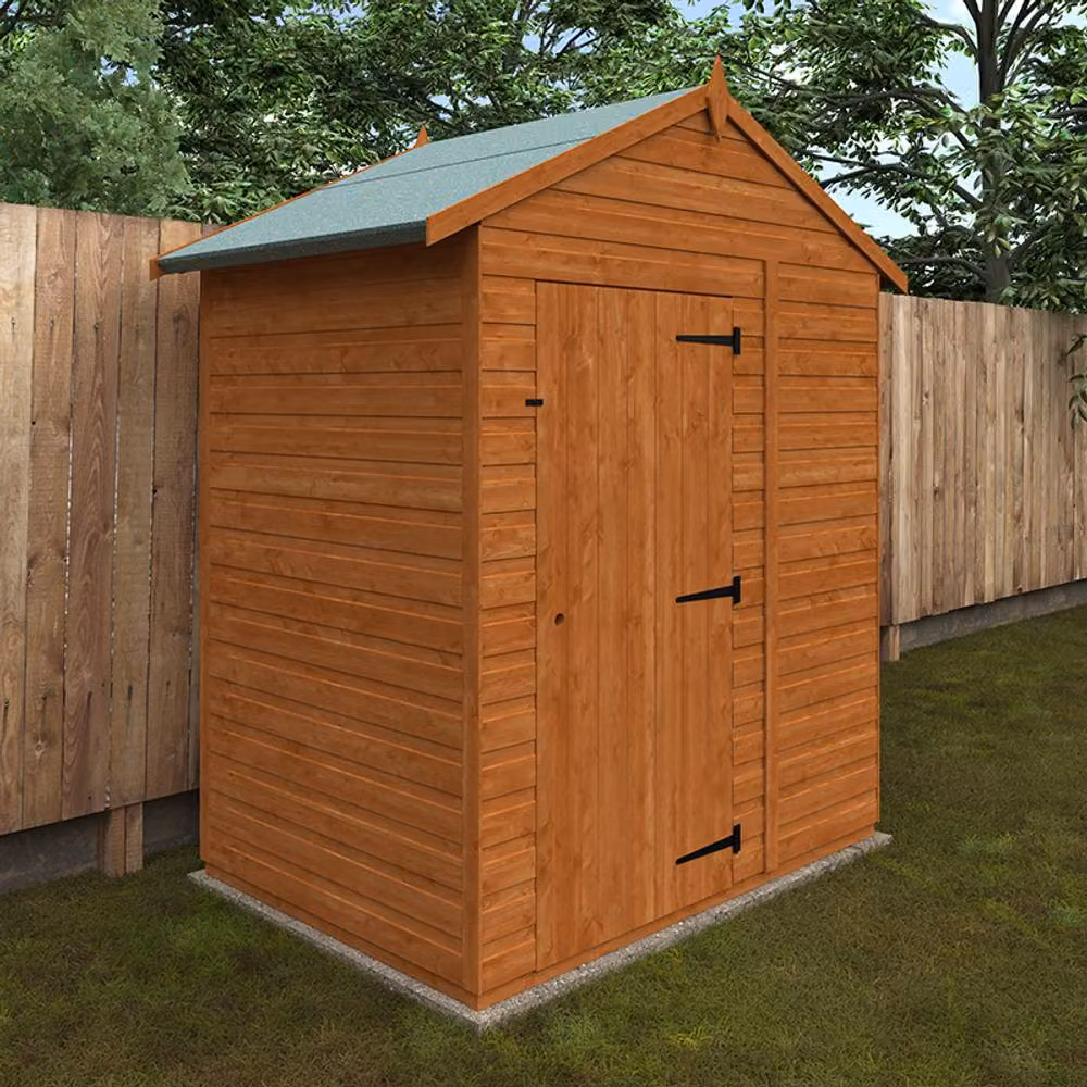 Buttercup Farm 4x6 Flex Apex Windowless 12mm Flex Gable Chicken Coop in Burnt Orange, L123.8 x W175 x H213.5 cm – 2