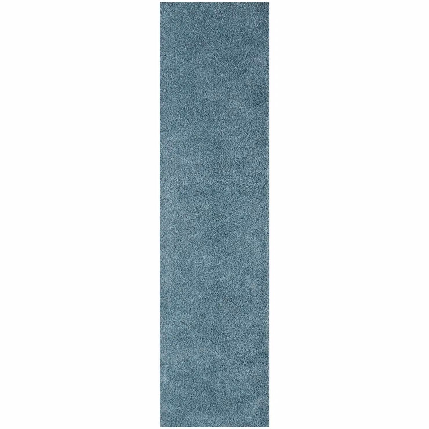 THE RUGS Duck Egg Blue Plain Soft High Pile Shaggy Rectangular Rug, W: 80 cm, L: 150 cm – 3