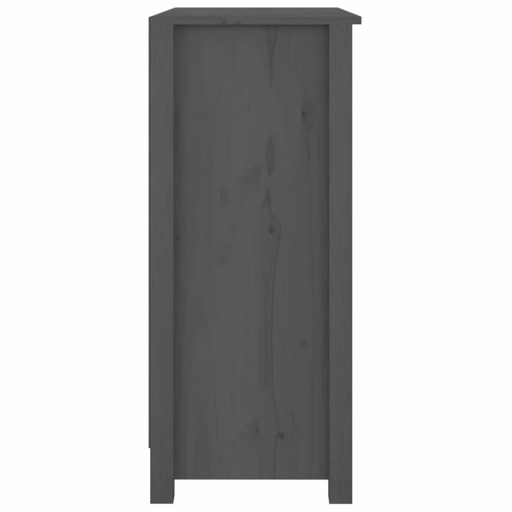 Berkfield Home Rustic Grey Solid Wood Pine Sideboard W/D/H: 70 x 35 x 80 cm – 3