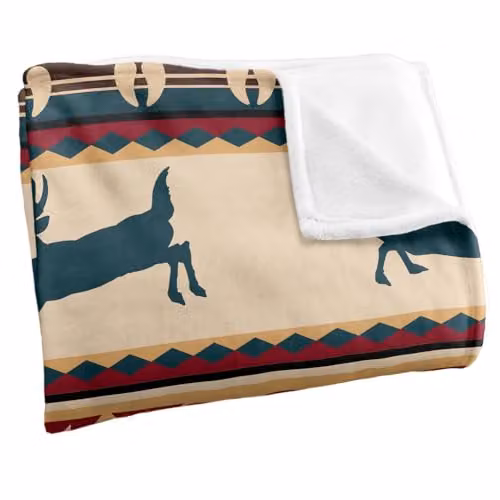 JQ Licensing Southwest Lodge Deer Silky Touch Super Soft Fleece Throw Blanket, Multicolour, W/D/H: 91 x 147 cm – 2