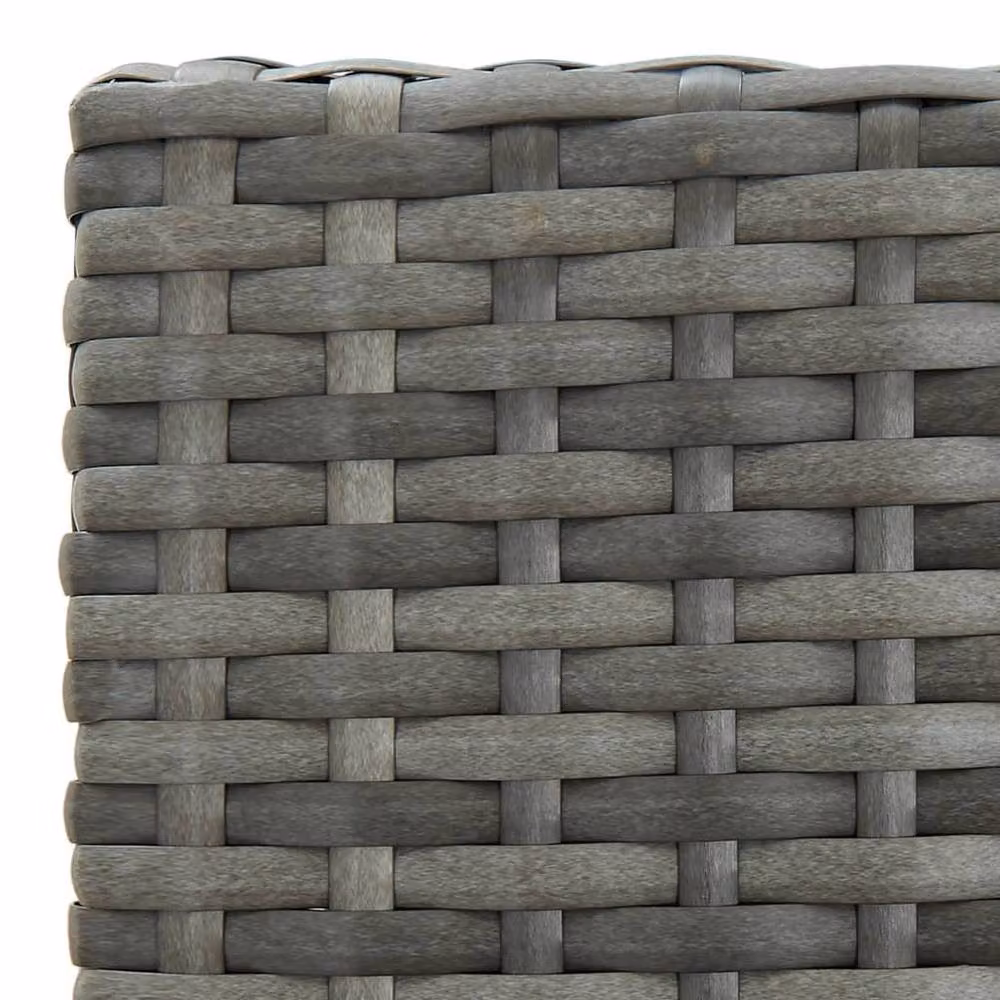 Berkfield Home Set of 4 Grey Poly Rattan Garden Bar Stools with Cushions – 3
