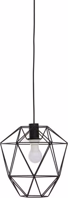 Orsina Black Metal Industrial Cage Lantern Pendant Light