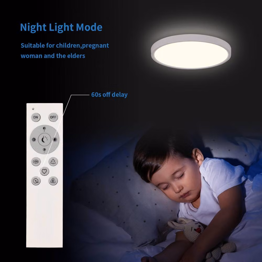 Goeco RGBW LED Ceiling Light, 24W Dimmable Colour Changing Light with Remote Control in White – 6