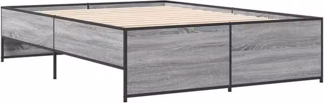 Berkfield Home Modern Grey Bed Frame W/D/H: 140 x 190 x 40.5 cm