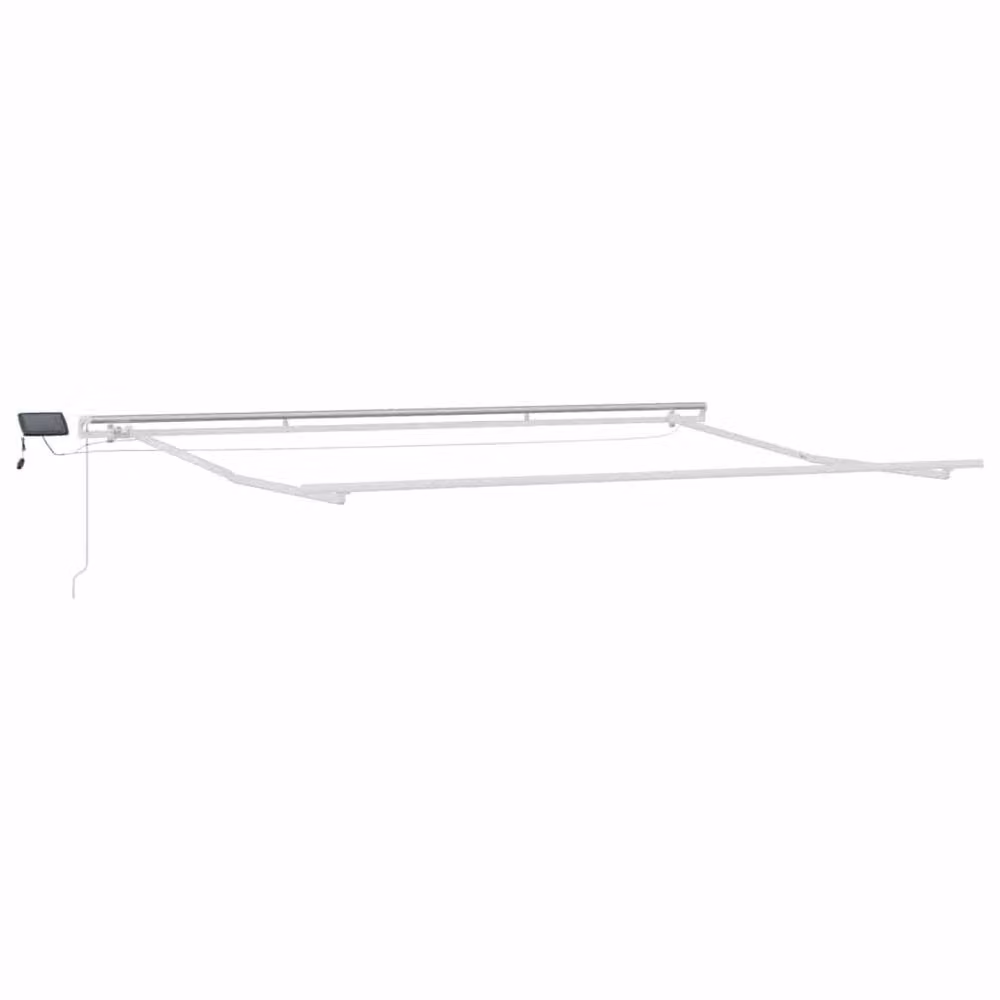 Berkfield Home Manual Retractable Wall-Mounted Folding Arm Awning with Multicolour LED Striped Design, W: 500 cm, D: 300 cm – 3
