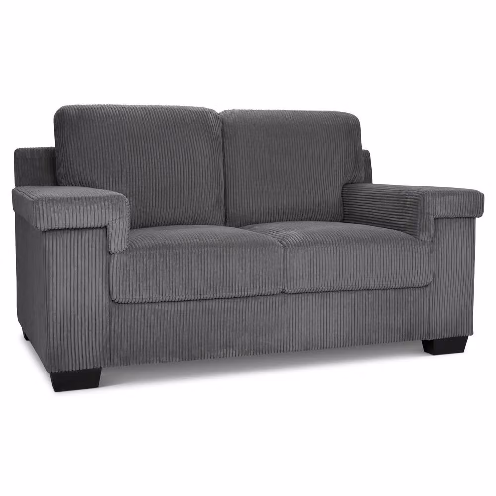 Bravich LTD Enzo Jumbo Corduroy Sofa in Grey with Adjustable Headrests and Removable Covers – 5
