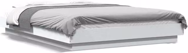 Berkfield Home Small Double Bed Frame in White, W/D/H: 120 x 200 x 23 cm – 1